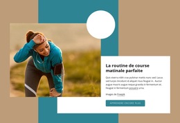 Routine Course Du Matin : Modèle De Site Web Simple