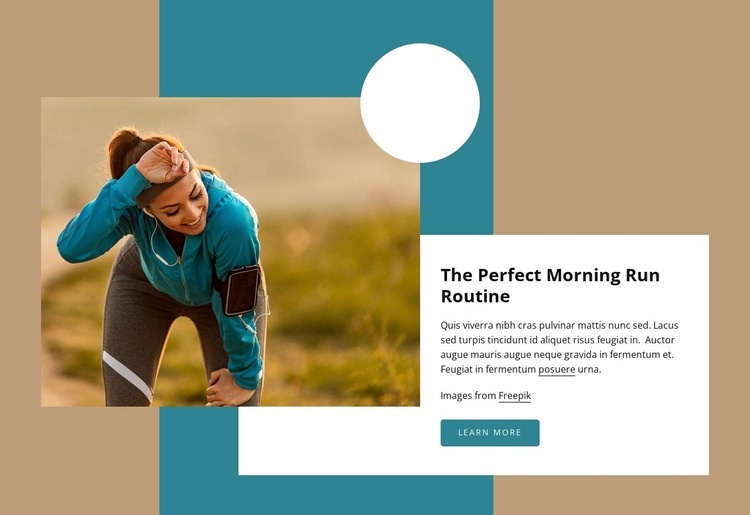 Morning run routine Web Page Design