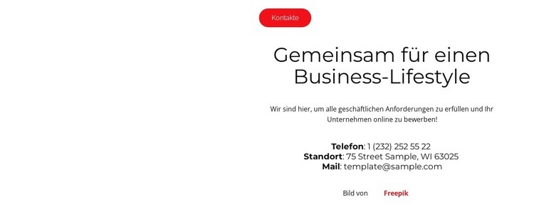 Unser Konzept Website Builder-Vorlagen