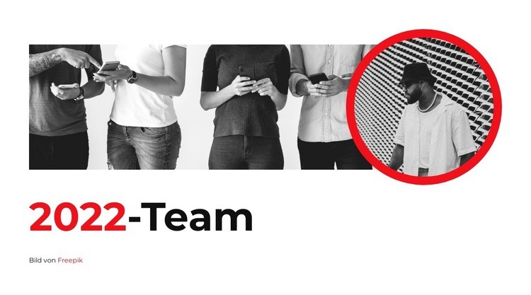 Foto mit unserem Team Website-Modell