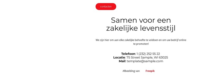 Ons concept HTML-sjabloon
