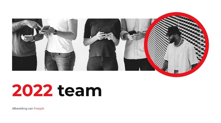 Foto met ons team Website Builder-sjablonen