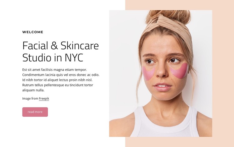 Facial and skincare studio in NYC CSS Template