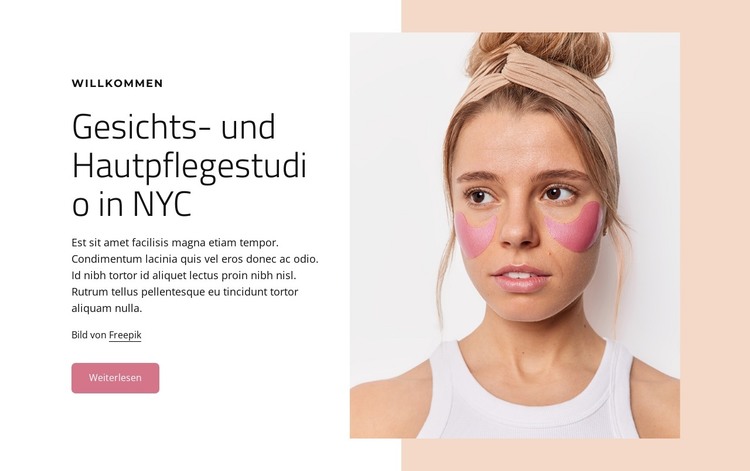 Gesichts- und Hautpflegestudio in NYC HTML-Vorlage