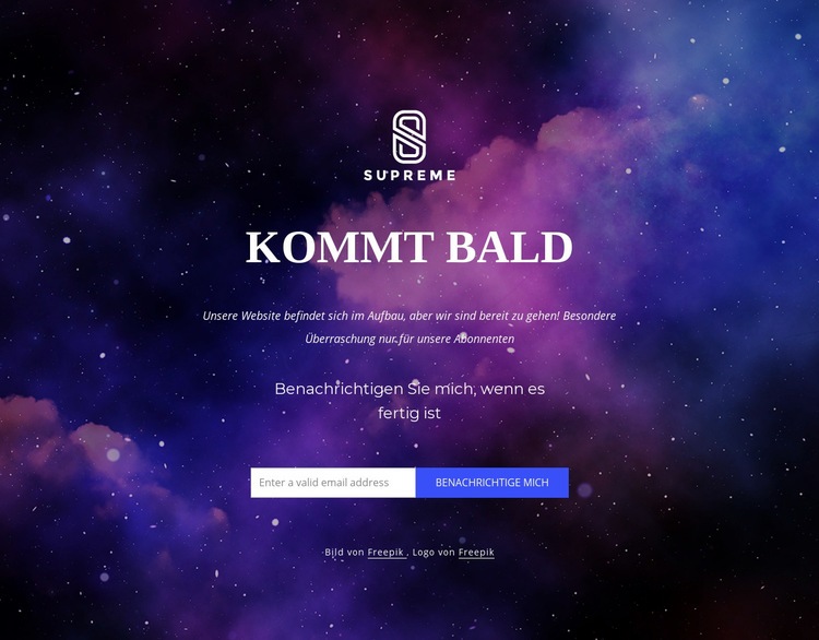 Website kommt bald Website-Modell