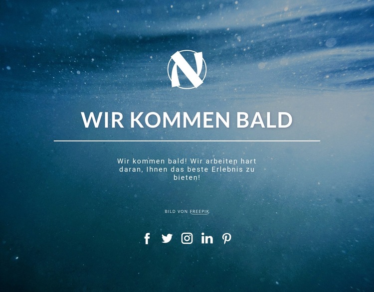 Wir kommen bald Website-Vorlage