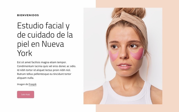Estudio facial y de cuidado de la piel en Nueva York Plantillas de creación de sitios web