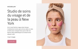 Studio De Soins Du Visage Et De La Peau À New York - Maquette De Site Web Pour N'Importe Quel Appareil