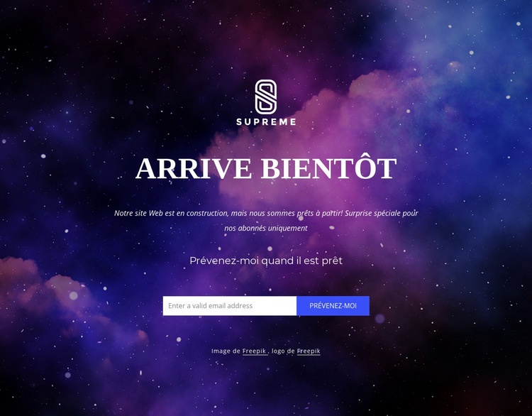 Le site Web arrive bientôt Modèle