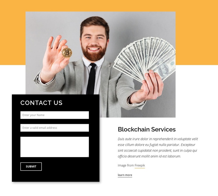 Crypto consultant Homepage Design