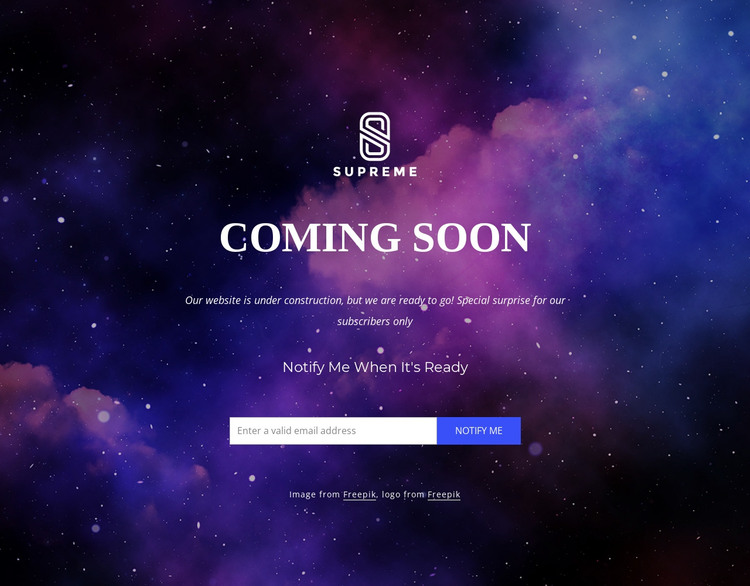 Website is coming soon HTML Template