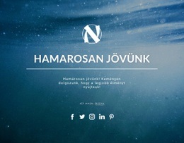 Hamarosan Jövünk - Modern Webhelytervezés