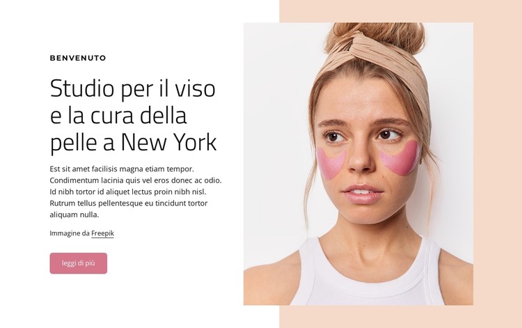Studio per il viso e la cura della pelle a New York Modello CSS