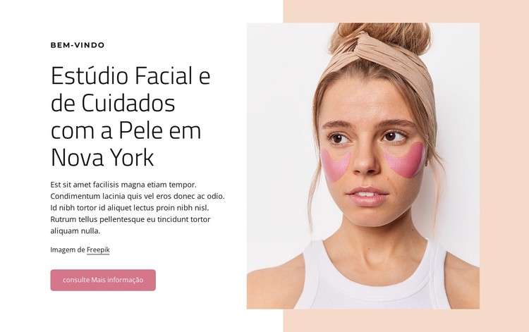 Estúdio facial e de cuidados com a pele em NYC Template CSS