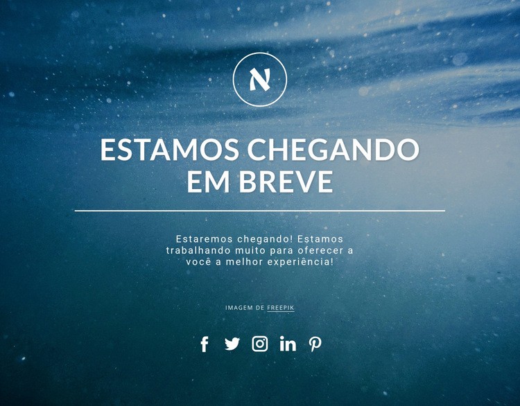 Estaremos chegando em breve Landing Page