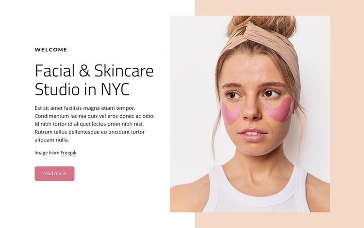 Facial and skincare studio in NYC Squarespace Template Alternative