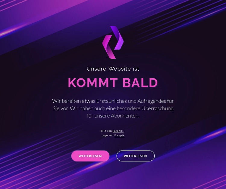 Unsere Website kommt bald HTML Website Builder