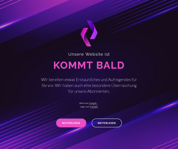 Unsere Website kommt bald Joomla Vorlage