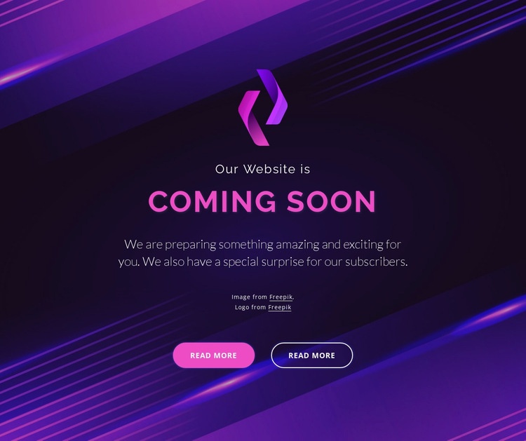 Our website is coming soon Elementor Template Alternative