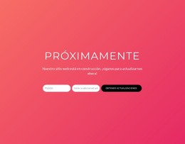 Próximamente Con Formulario De Suscripción: Plantilla HTML5 Definitiva