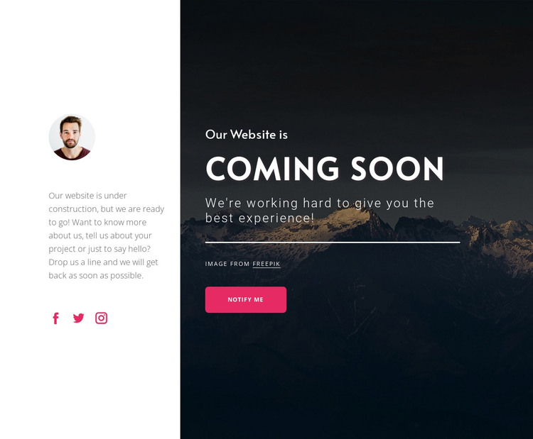 Our site under construction HTML Template