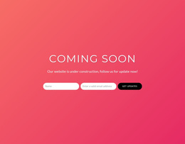 Coming Soon With Subscribe Form - Ultimate HTML5 Template