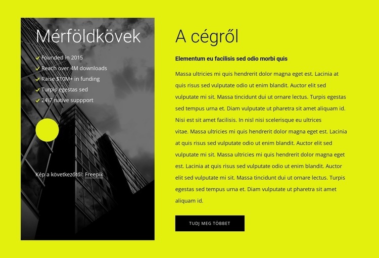 Rólunk blokk 2 cellával HTML Sablon