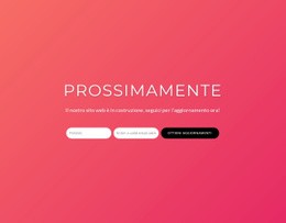 Prossimamente Con Il Modulo Di Iscrizione - Progettazione Gratuita Di Siti Web