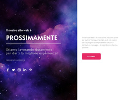 Prossimamente Con Pulsante - Trascina E Rilascia Il Tema WordPress