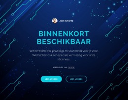 Binnenkort Beschikbaar - Functionaliteit Websitebouwer