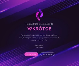 Wkrótce Udostępnimy Naszą Stronę Internetową Szablon HTML CSS Responsywny
