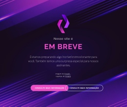 Nosso Site Estará Disponível Em Breve - HTML Builder Online