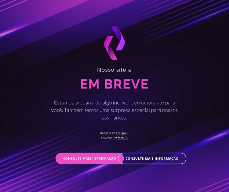 Nosso site estará disponível em breve Modelos de construtor de sites