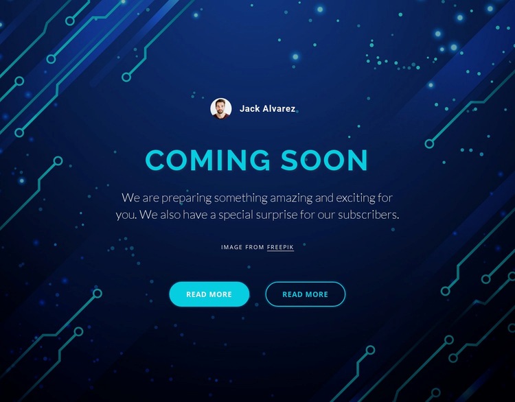 Coming soon Squarespace Template Alternative