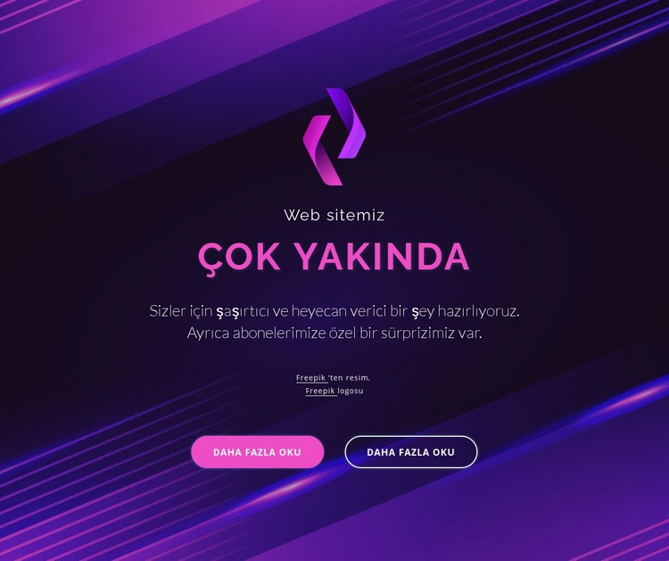 Web sitemiz yakında geliyor Açılış sayfası