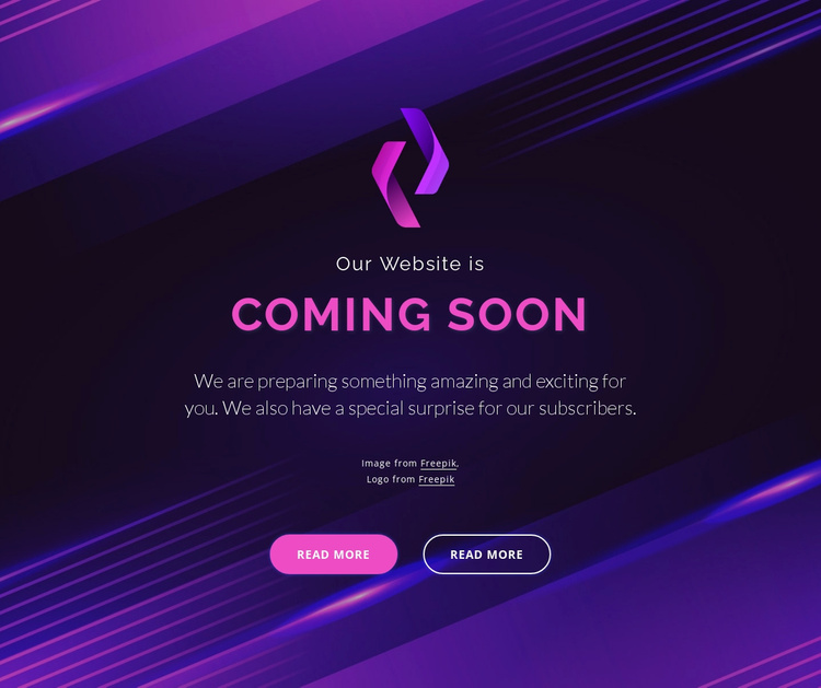 Our website is coming soon Landing Page