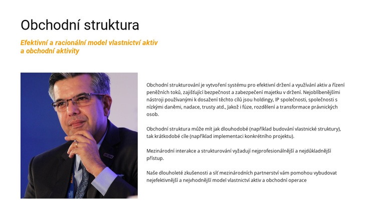 Obchodní strukturování Šablona HTML