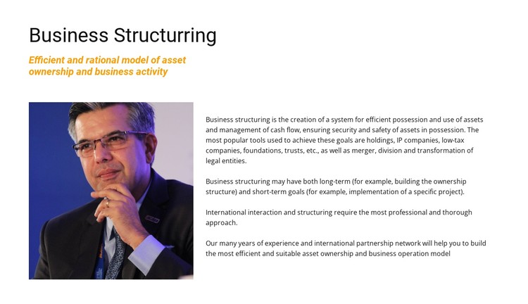 Business structurring CSS Template