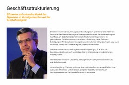 Unternehmensstrukturierung - Einfache Zielseite