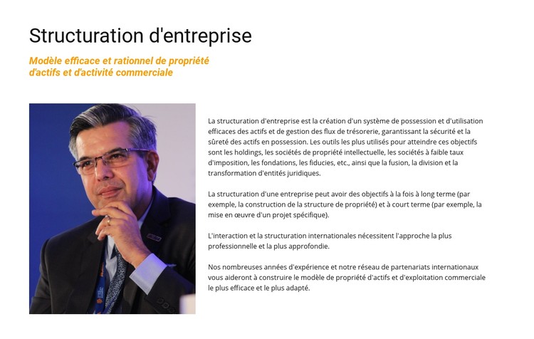 Structuration d'entreprise Modèle CSS