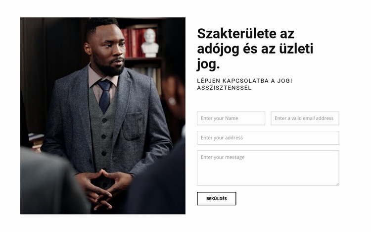 Lépjen kapcsolatba a jogi asszisztenssel Weboldal tervezés