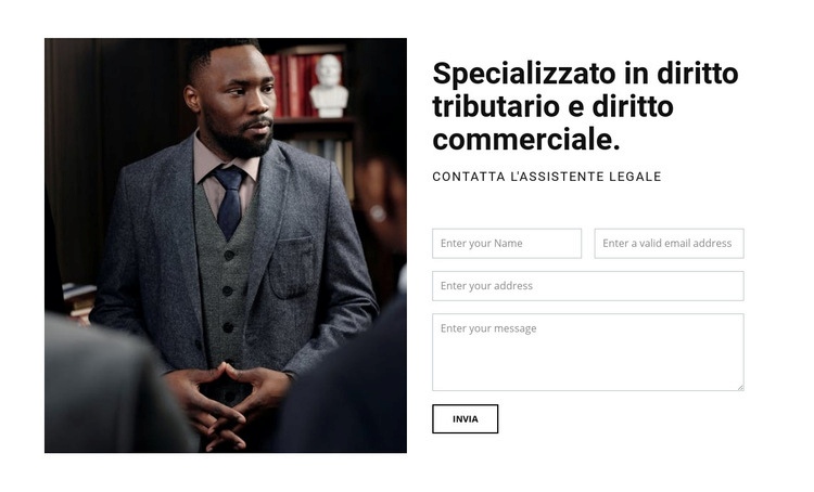 Contatta l'assistente legale Modelli di Website Builder