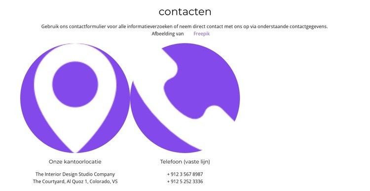 Onze partners over de hele wereld Website mockup