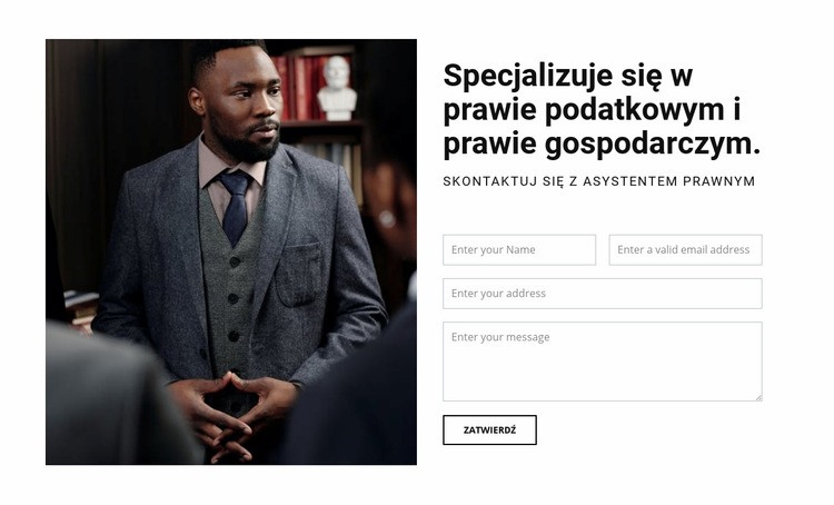 Skontaktuj się z asystentem prawnym Kreator witryn internetowych HTML