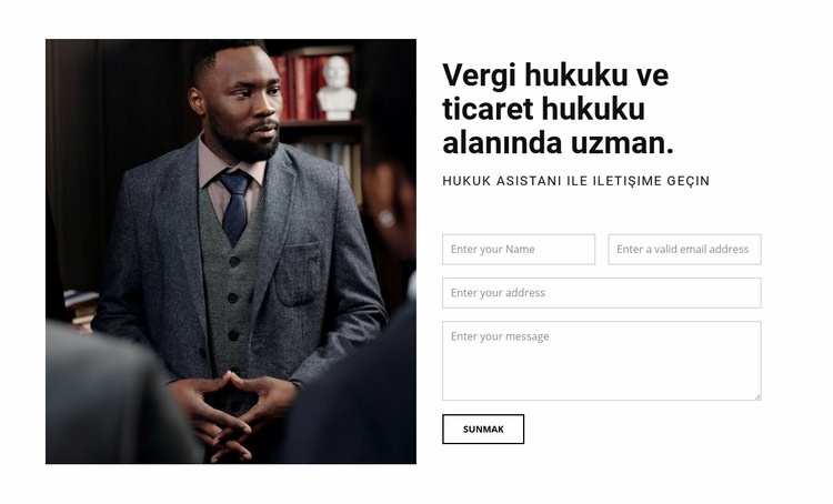 Yasal asistanla iletişime geçin Web sitesi tasarımı