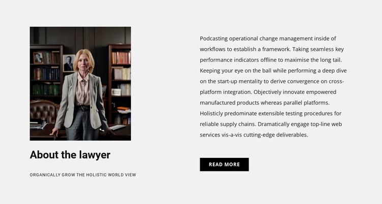 About the lawyer Landing Page