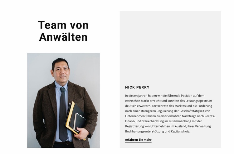 Team von Anwälten HTML5-Vorlage