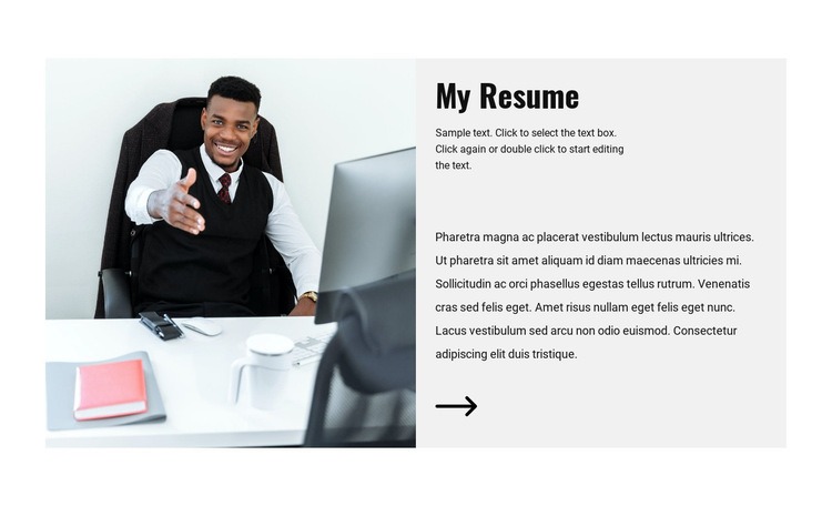 Lawyer CV Elementor Template Alternative