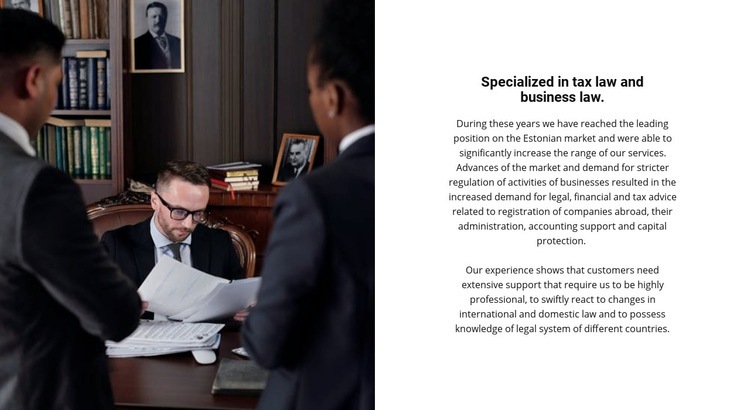 Law practice Homepage Design