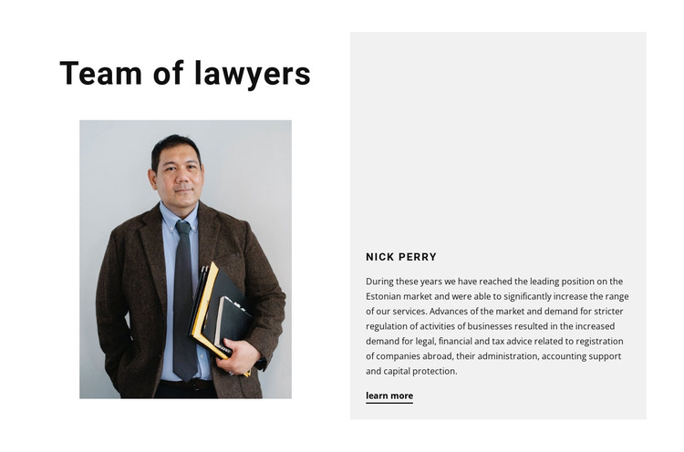 Team of lawyers HTML5 Template